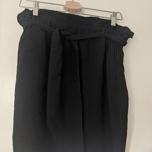Express Black Paperbag waist miniskirt